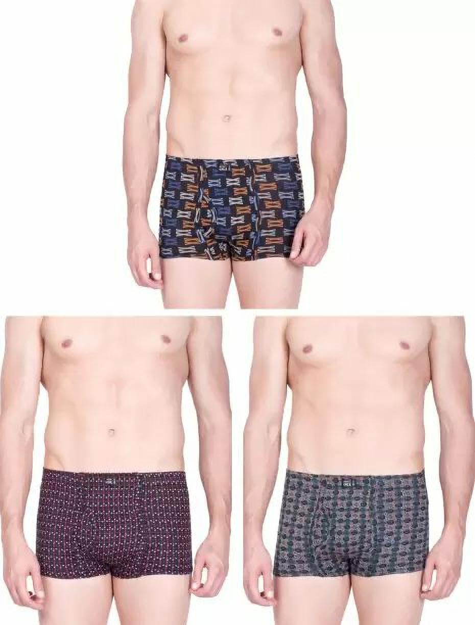 AP Garments Store Multicolor Pack of 3 Camouflage, Animal Print, Floral Print, Printed, Geometric Print, Colorblock, Graphic Print Men Trunk (10 CK Underwear- -3-90)