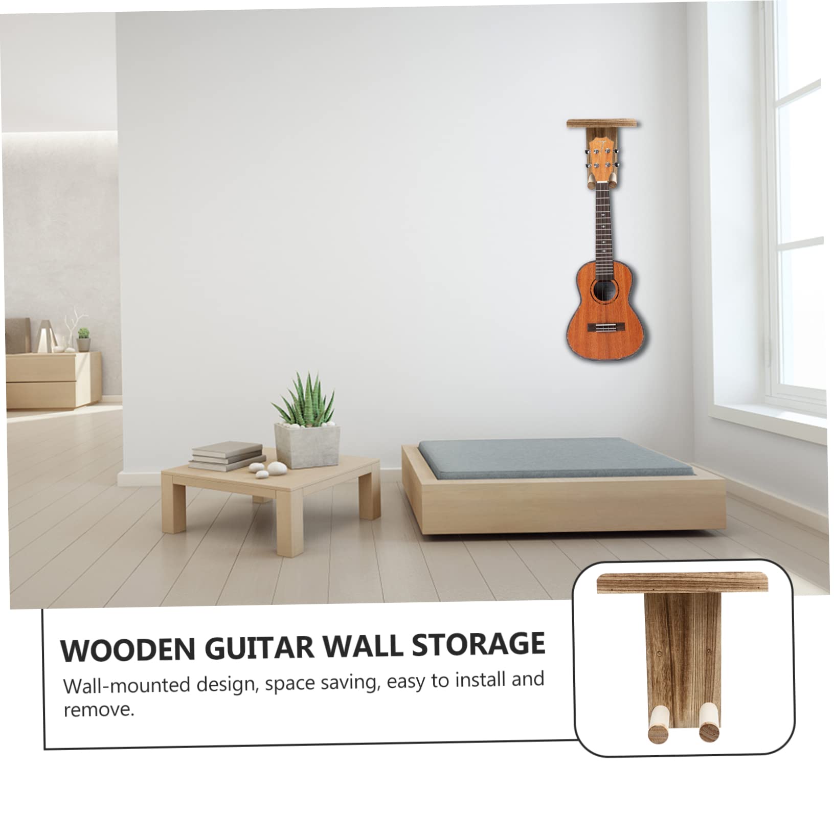 ibasenice 2pezzi Supporto Per Chitarra Da Parete Gancio in Legno Per Chitarra Supporto in Legno