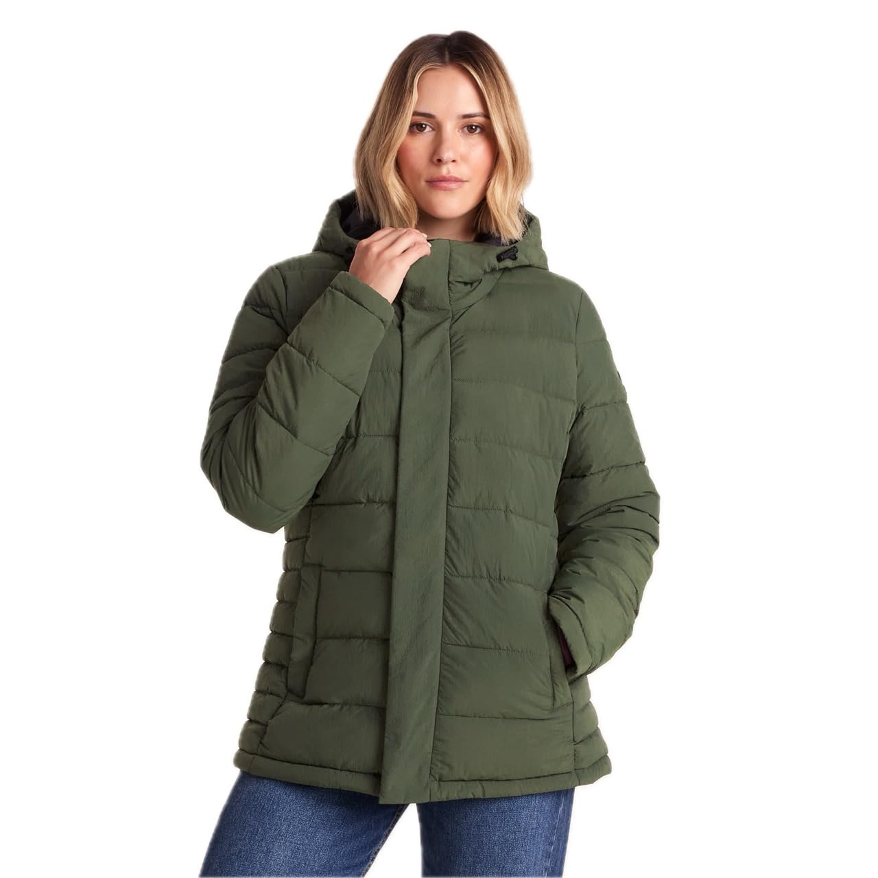 Tog24 Women's Dark Green 'Sleight' Short Insulated Parka In Size 18