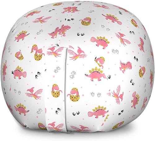 Miniatura 79 de Lunarable Silla de almacenamiento para adolescentes, coloridos patines de estilo retro, para actividades juveniles, para niñas y niños, divertido