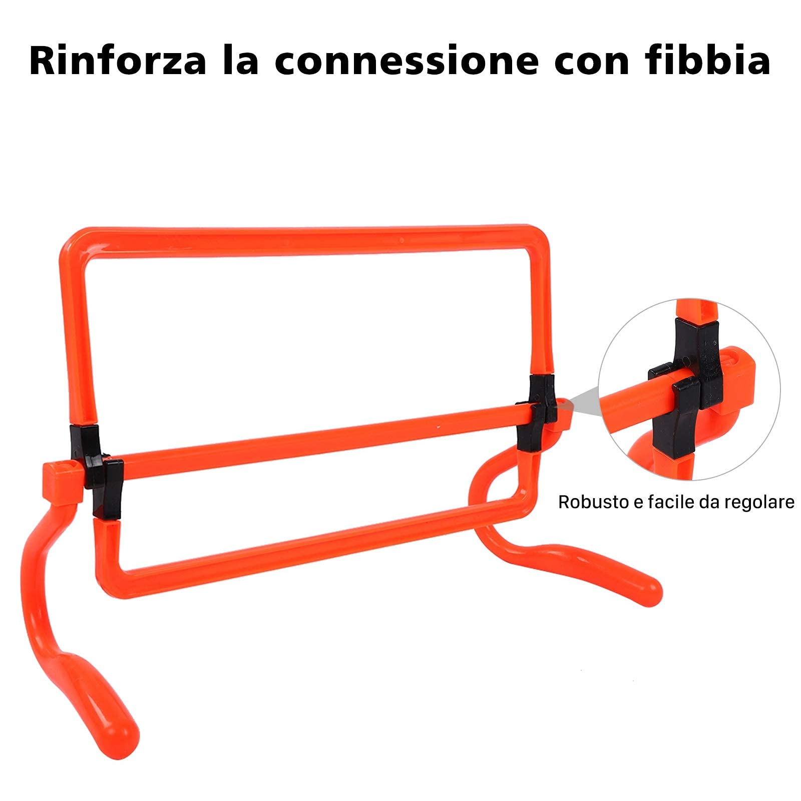 Vallas De Entrenamiento De FúTbol Ajustable Y Plegable, 5 Piezas De Altura Ajustable Vallas Agilidad, Soporte De Vallas De Entrenamiento De Velocidad De FúTbol, ​​Valla De Entrenamiento De Agilidad