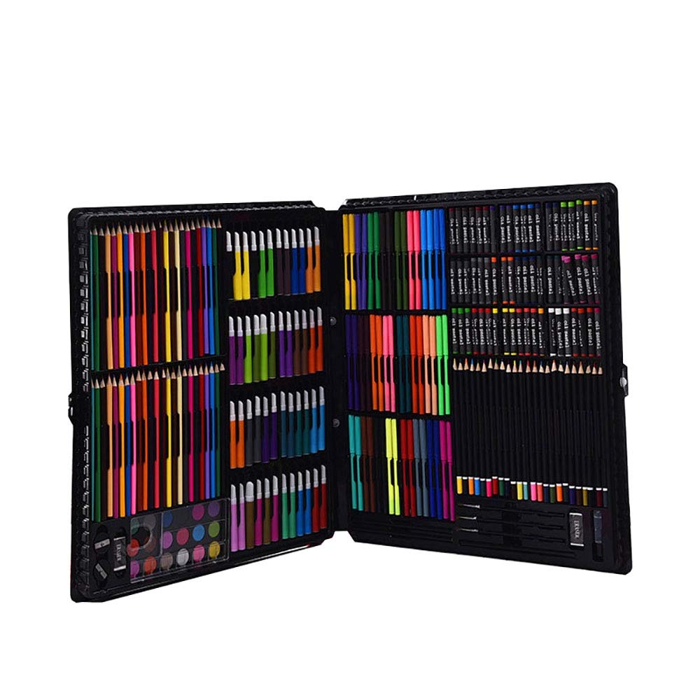Caishuirong Deluxe Art Set For Drawing Children Artist Beginner 288 Piece Colouring Pencils Art Set Professional Art Kit for Kids (Color : Black, Size : Free size)