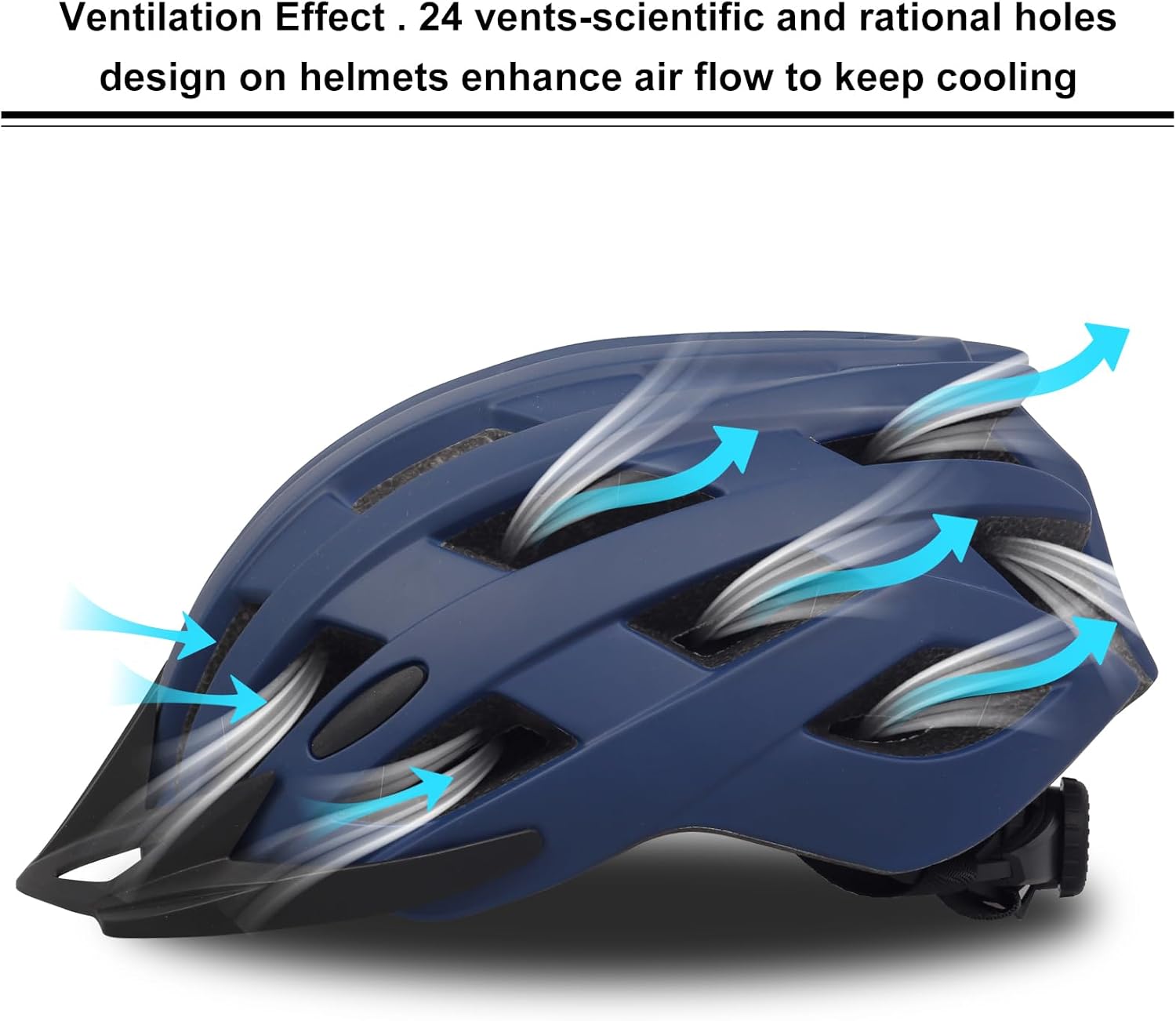 Adult Bike Helmets, Adjustable Mens Womens Bicycle Helmet, Lightweight Road Mountain Cycling Safety Sports Helmets with Detachable Visor - Image 6