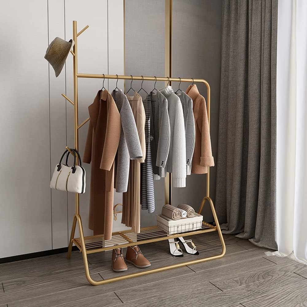 Amazon.com: HKaikzo Gold Clothes Rack, Clothing Rack for Hanging ...