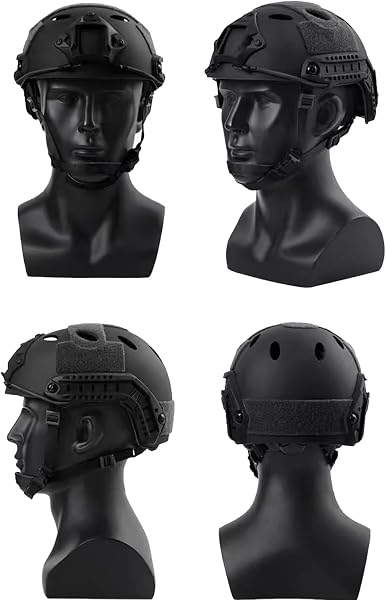 Tactical veloce Casco con occhiali Military Tactical Helmet CS Airsoft SWAT Paintball della base di Casco Protettivo - 2