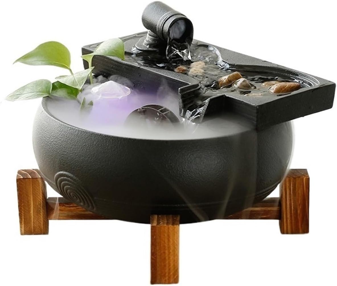 Tabletop Fountains Tabletop Water Fountain, Indoor Water Feature for Home Office Decor Relaxation Desktop Water Fountain