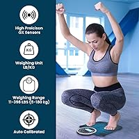 Vista 5 de EILISON Báscula de pesaje digital y analógica 2 en 1 altamente avanzada para peso corporal, 400 libras, 4 sensores GX de alta precisión precisos