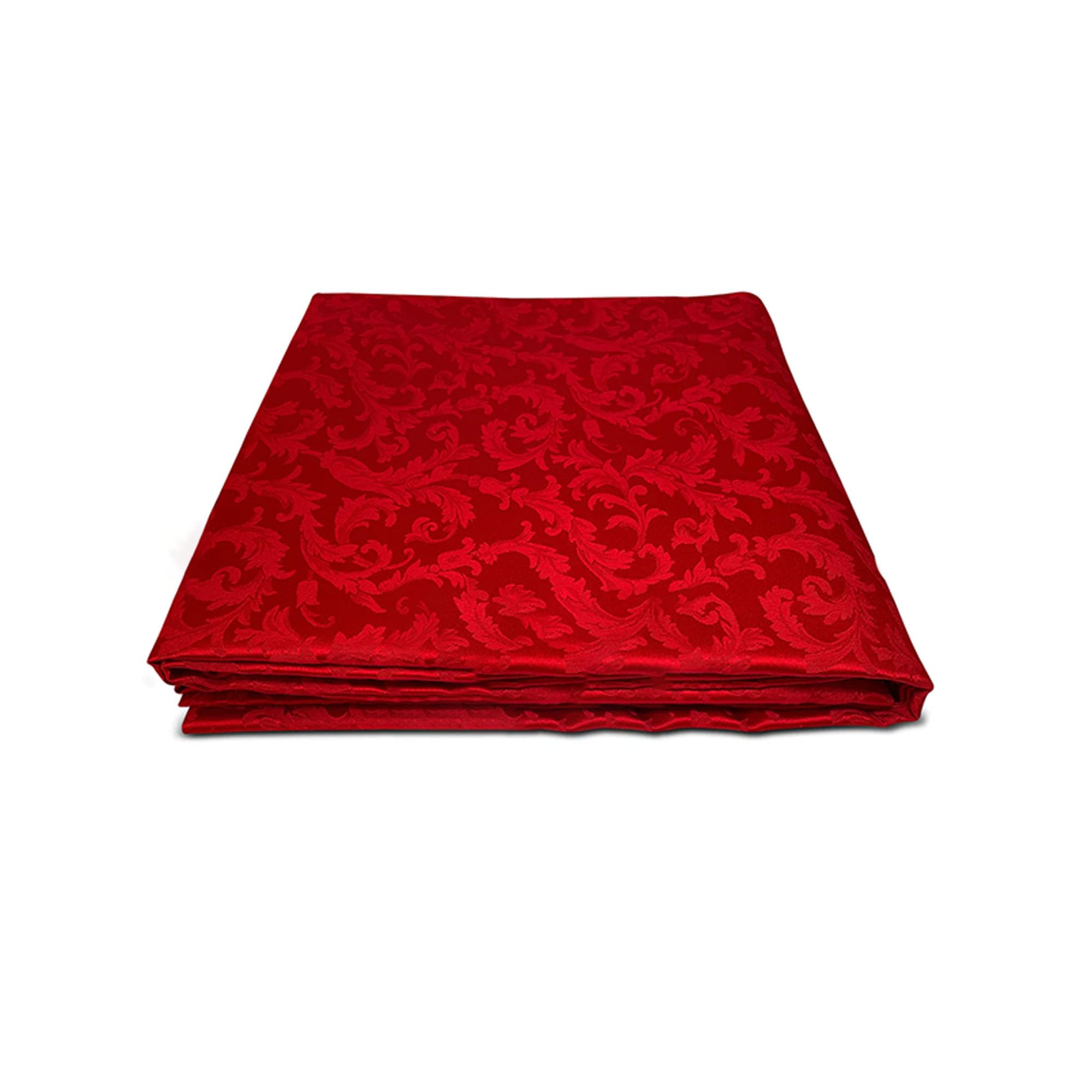 Giovanni Dolcinotti | Mantel Rectangular navideño 140 x 280 cm Jacquard damascado – 12 plazas – 100% Fabricado en Italia – Color Rojo