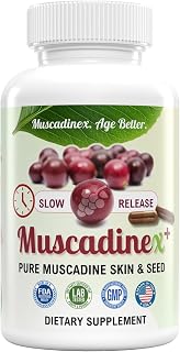 USA Muscadine Quercetin, Ellagic Acid, Resveratrol, Myricetin, Kaempferol & BioPerine - Time Release Capsules for Extra Bioavailability - Vegan - Non GMO - Gluten Free - Made in USA