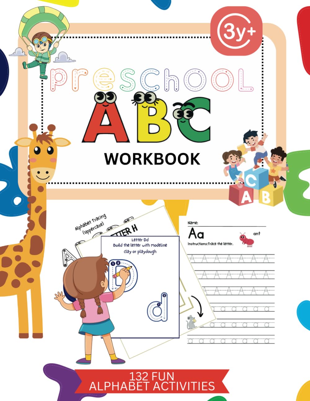 Preschool ABC Workbook: Learning To Write Alphabet and Line Tracing. Handwriting Activity Book For Preschoolers, Kindergartens