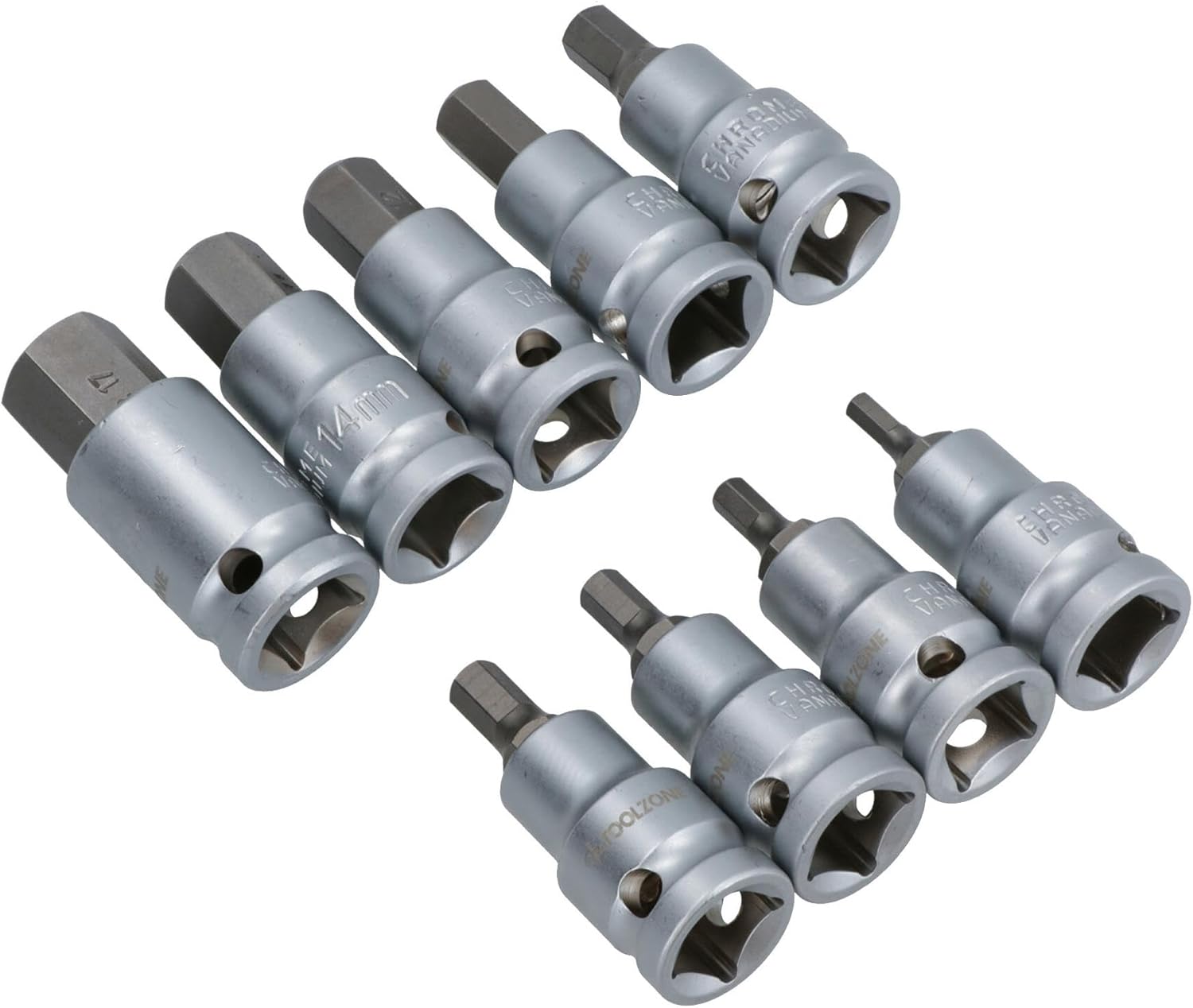 1/2" Drive Hex Key Bit Ratchet Socket Set 4mm - 17mm 9pc Hex Allen Alan TE739