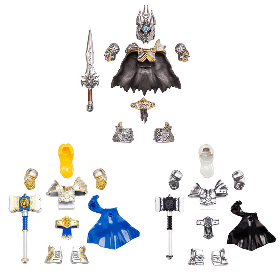 LOKLNEYK Military Weapons Set, 24PCS Medieval King Knight Weapons Accessory Building Blocks Accessories Set, Compatible with Major Brands Warrior Equipment Pack