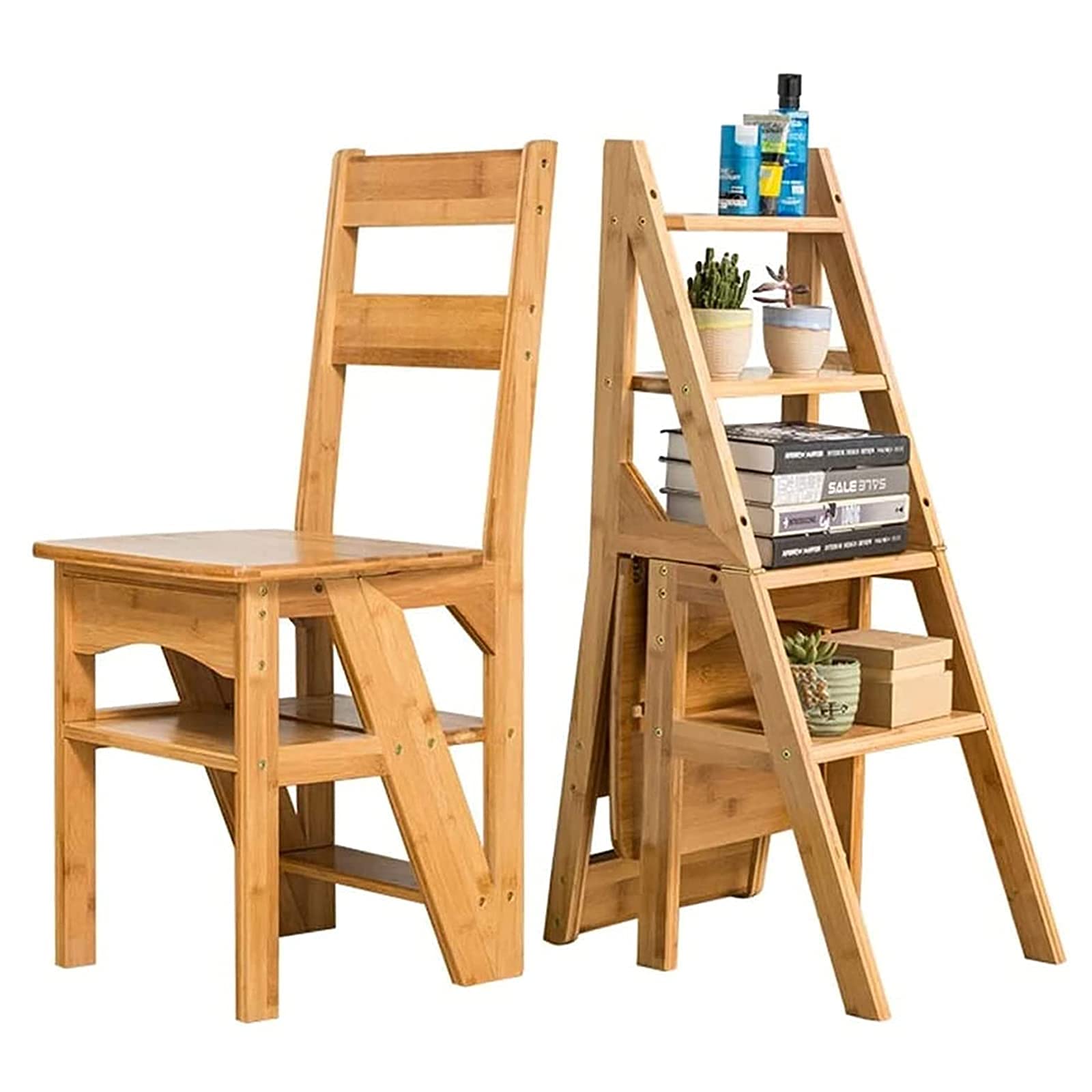 Escabeau de cuisine en bois : accédez facilement à vos placards hauts avec ce tabouret esthétique