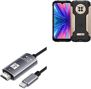 BoxWave Cable Compatible with Doogee S96 GT - SmartDisplay Cable - USB Type-C to HDMI (6 ft), USB C/HDMI Cable - Jet Black