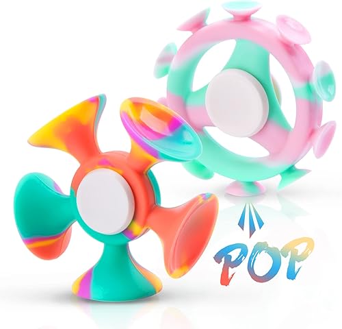 Fidget Spinner - Spinners de silicona para descompresión rodamientos de acero inoxidable giratorio de mano de alta velocidad enfoque ansiedad alivio