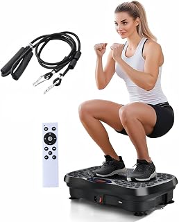 Vibration Plate Exercise Machine for Whole Body Workout, 4.7" Smart LED Touch Screen, 120 Adjustable Speeds, Built-in Bluetooth Speaker,Portable Home Fitness Platform for Weight Loss, Muscle Toning