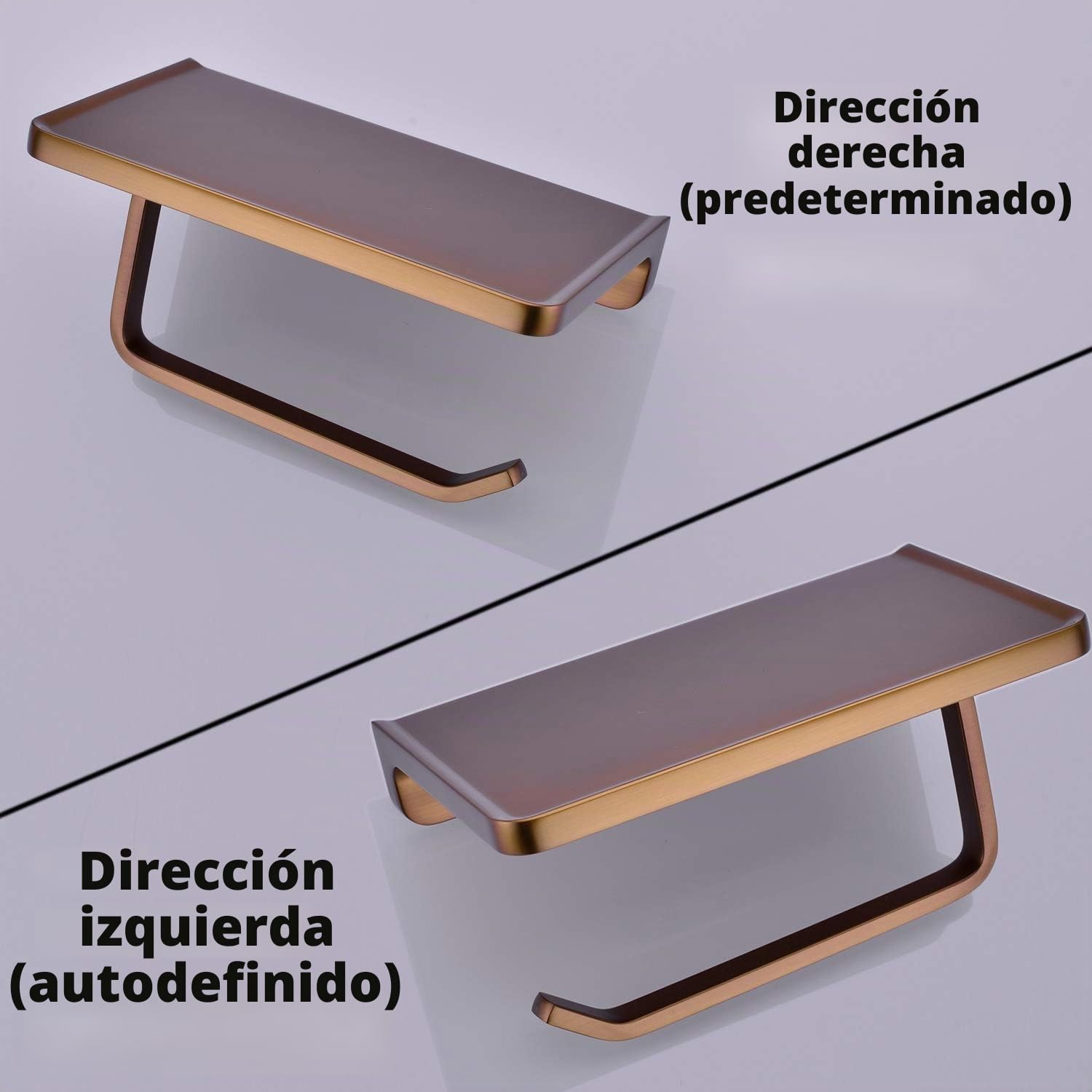 TRUSTMI Soporte de Papel higiénico con Estante para teléfono, Accesorios de baño de Bronce, dispensador de Rollo de pañuelos montado en la Pared, Oro Rosa Cepillado
