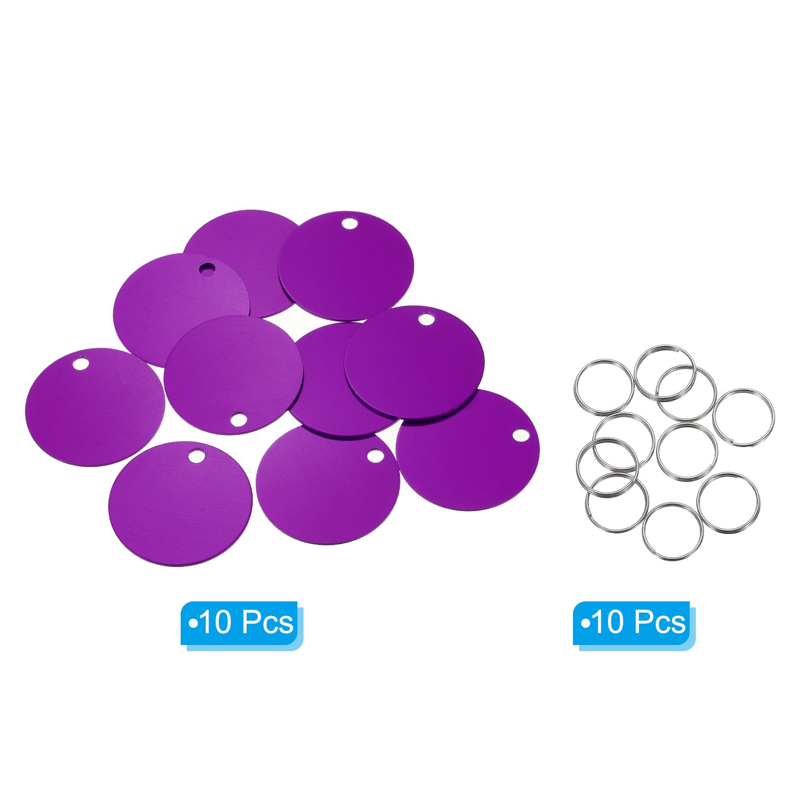 PATIKIL Aluminum Blank Tags 1.4 Inch - Image 3