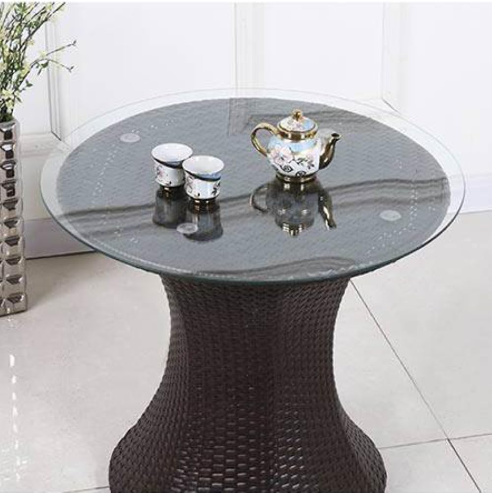 18 Inch Round Glass Table Top Thick Tempered Glass Round Table Top Glass Dining Table Replacement Bevel Polish Edge Glass Tables Top for Living Room Patio Table Top Indoor Outdoor Use