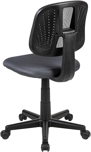 Miniatura 7 de Flash Furniture Flash Fundamentals Silla de oficina giratoria de malla gris con respaldo giratorio Gris,Negro
