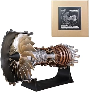 MayD Trent 900 Engine Model Kit, 1/20 DIY Assembly Turbofan Engine Model Aircraft Engine Model, Mechanical Science Desktop Engine Toys for Kids Adults, 150+pcs