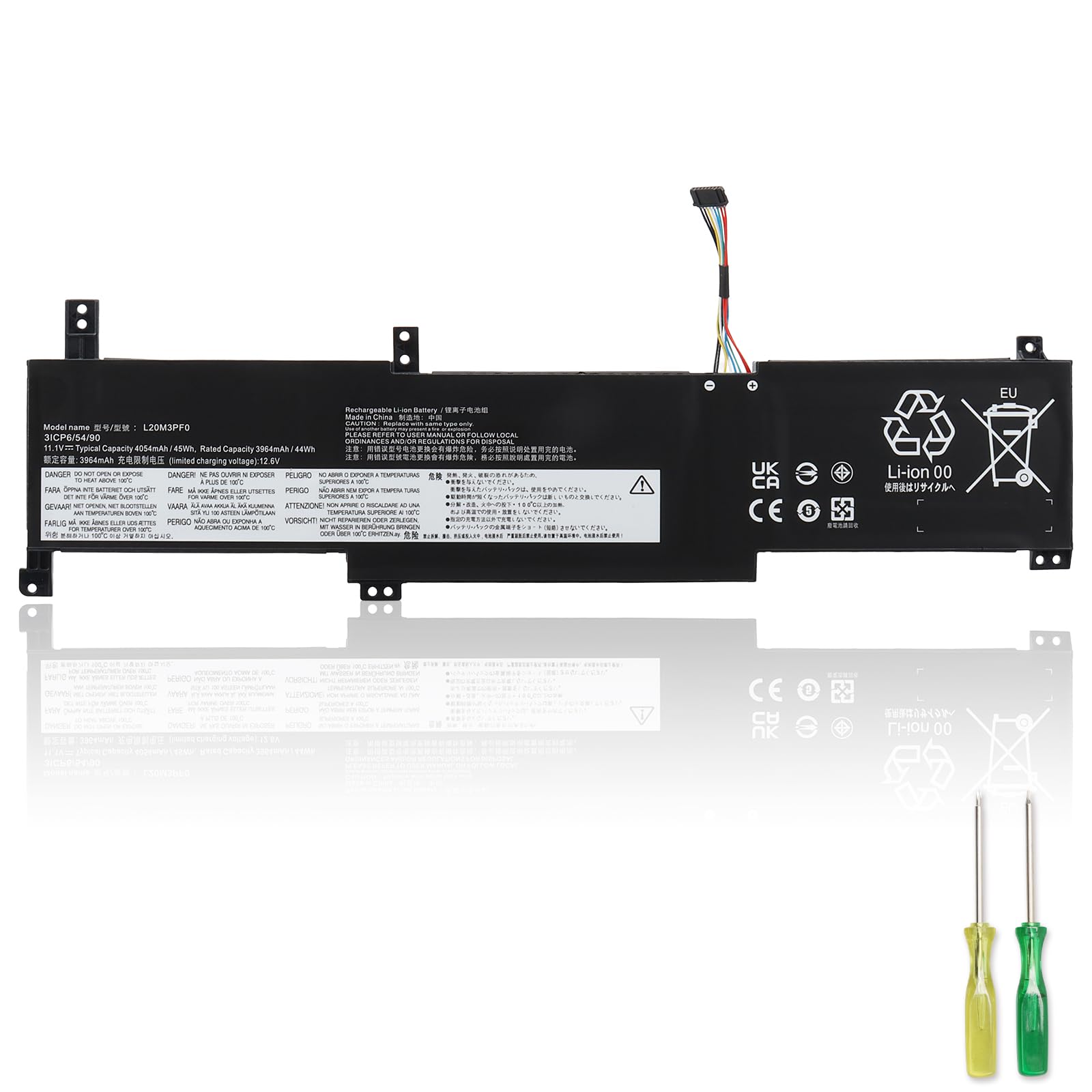 L20M3PF0 L20C3PF0 L20L3PF0 Batería de Portátil Compatible con Lenovo IdeaPad 3 3-17ITL6 S14 V14 V15 G3-IAP V17 K14 Series 3ICP6/54/90 11.1V