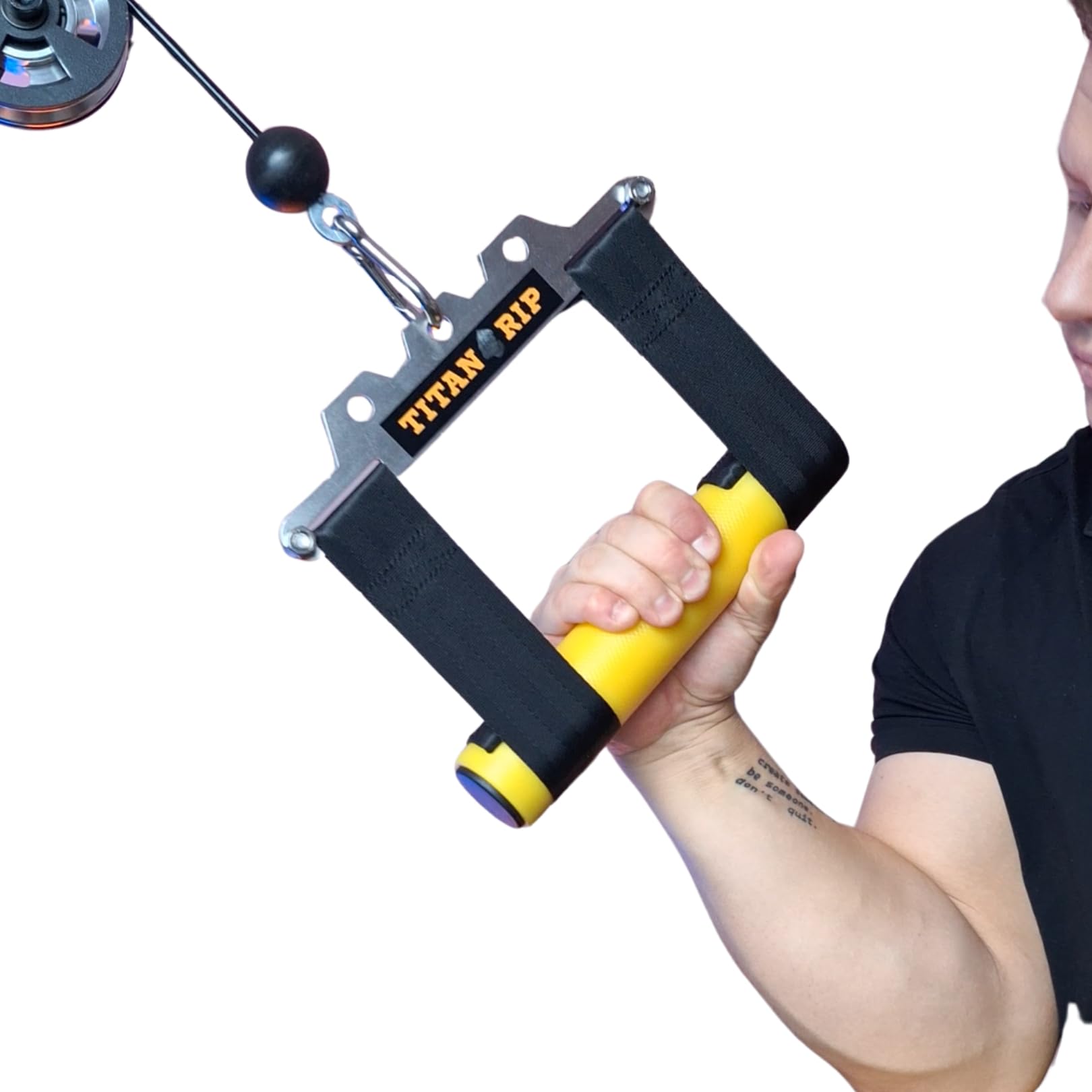 Iron Wrist Wrench | Finger & Handtrainer, Avambraccio per cavo | Armwrestling, bodybuilding, fisioterapia (50 mm)