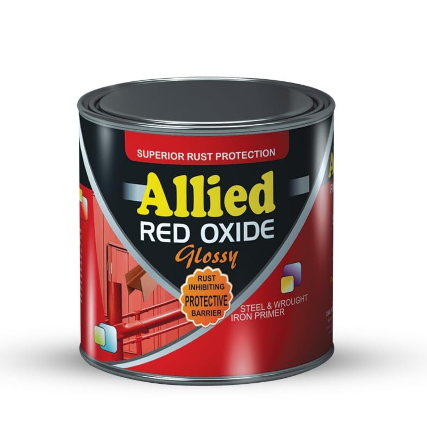 Allied Red Oxide Metal Primer Rust Prevention Coating Top Coat Glossy 200ML