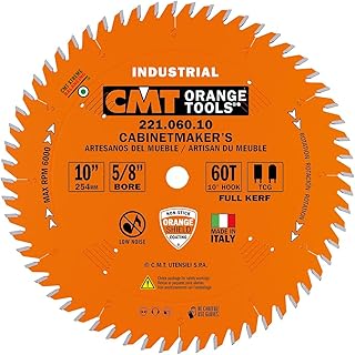 CMT 221.060.10 Industrial Cabinetshop Saw Blade, 10-Inch x 60 Teeth TCG Grind with 5/8-Inch Bore, PTFE Coating
