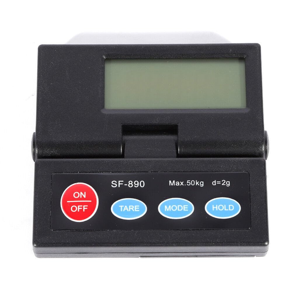 Bilancia digitale per pacchetti, 2 – 50 kg/110 lbs, bilancia elettronica, precisione di 1 g o 2 g/0,1 oz 4 diverse unità di misura (kg, g, oz, lb)