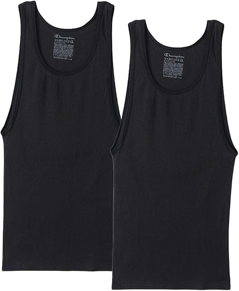 Amazon | [チャンピオン] タンクトップ 2枚組 2Pリブタンクトップ 