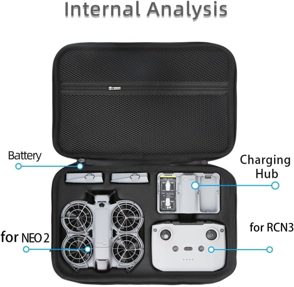Funda de piel sintética para DJI NEO2 protectora e impermeable con correa ajustable 5