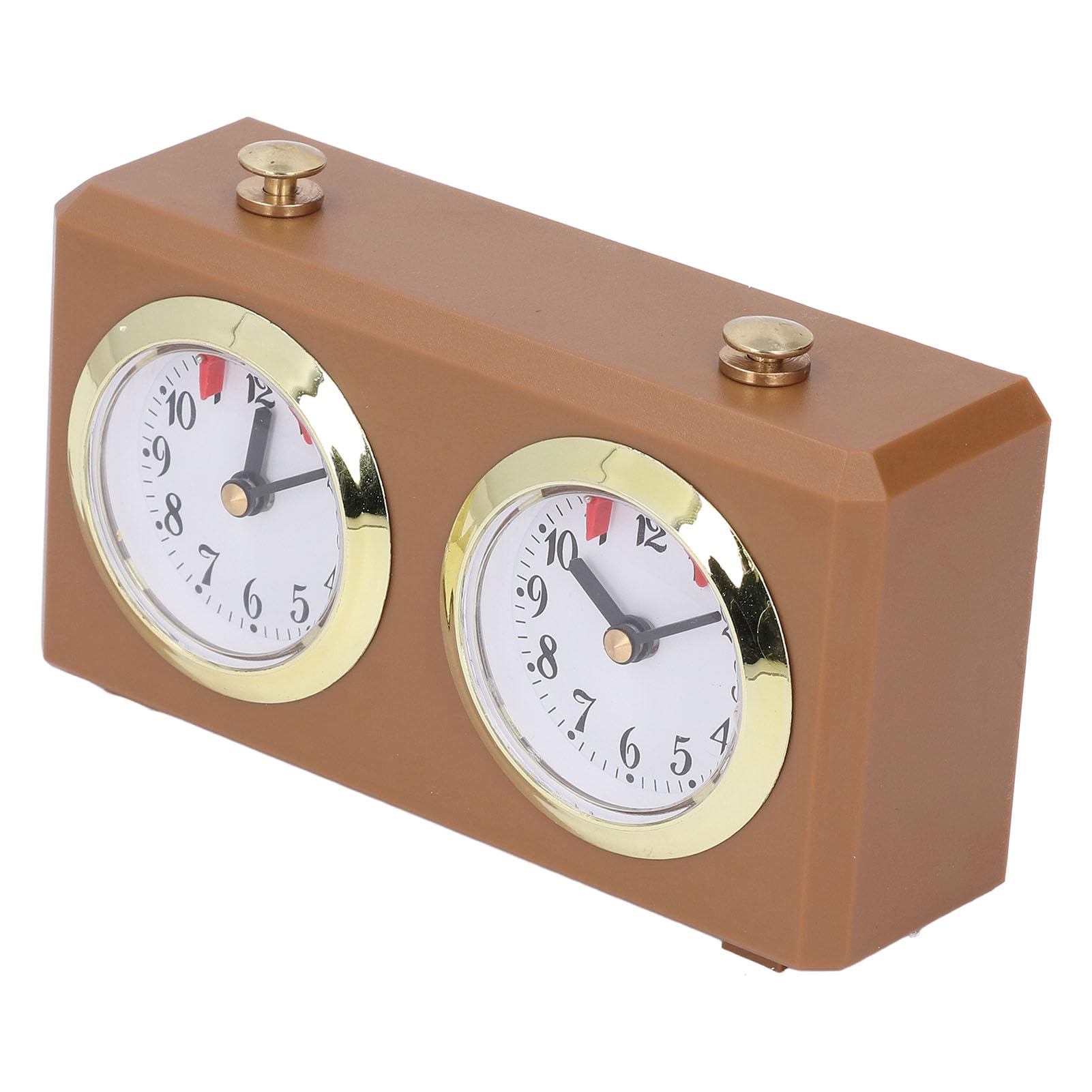 Reloj de Ajedrez Mecánico, No Requiere Batería Reloj de Ajedrez Digital Portátil Vintage para Partidos de Ajedrez, Mejore Sus Habilidades de Ajedrez en Cada Juego con (Broncearse)