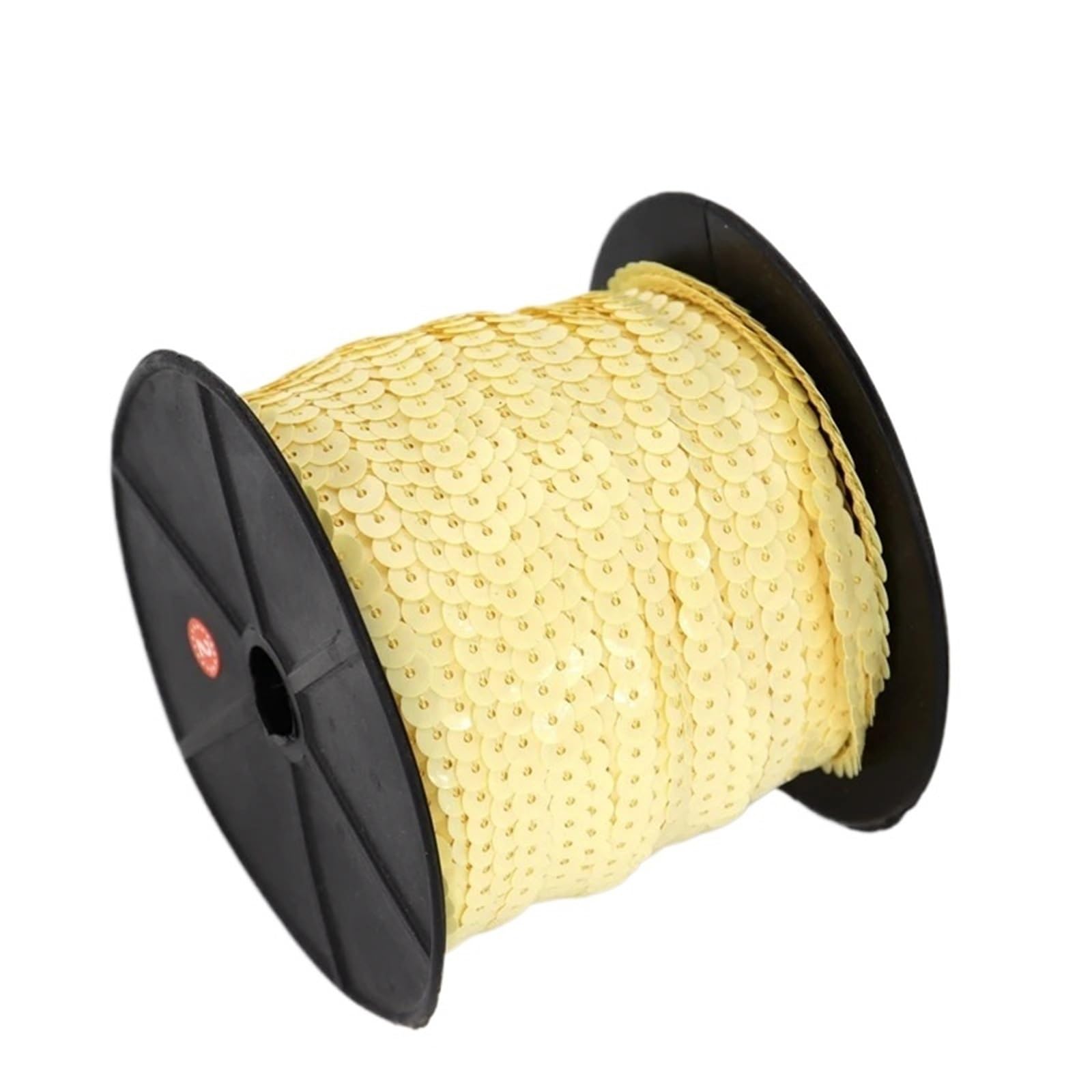 Lamówki cekinowe do szycia Cekinowa wstążka z cekinami 6 mm okrągła, wiele rozmiarów(13 Pink,100 Yards)