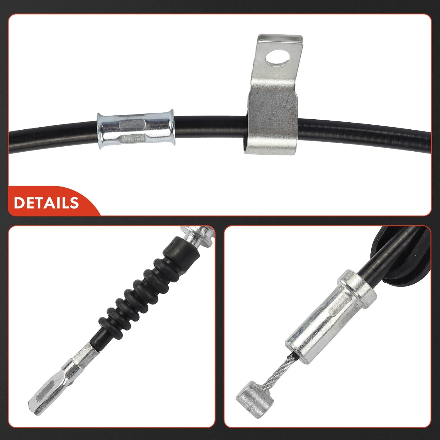A-Premium Rear Driver and Passenger Side Parking Brake Cable Assembly Compatible with Honda Models: Accord 2003 2004 2005 2006 2007, 2-PC Set - Replace# 47560SDAA52