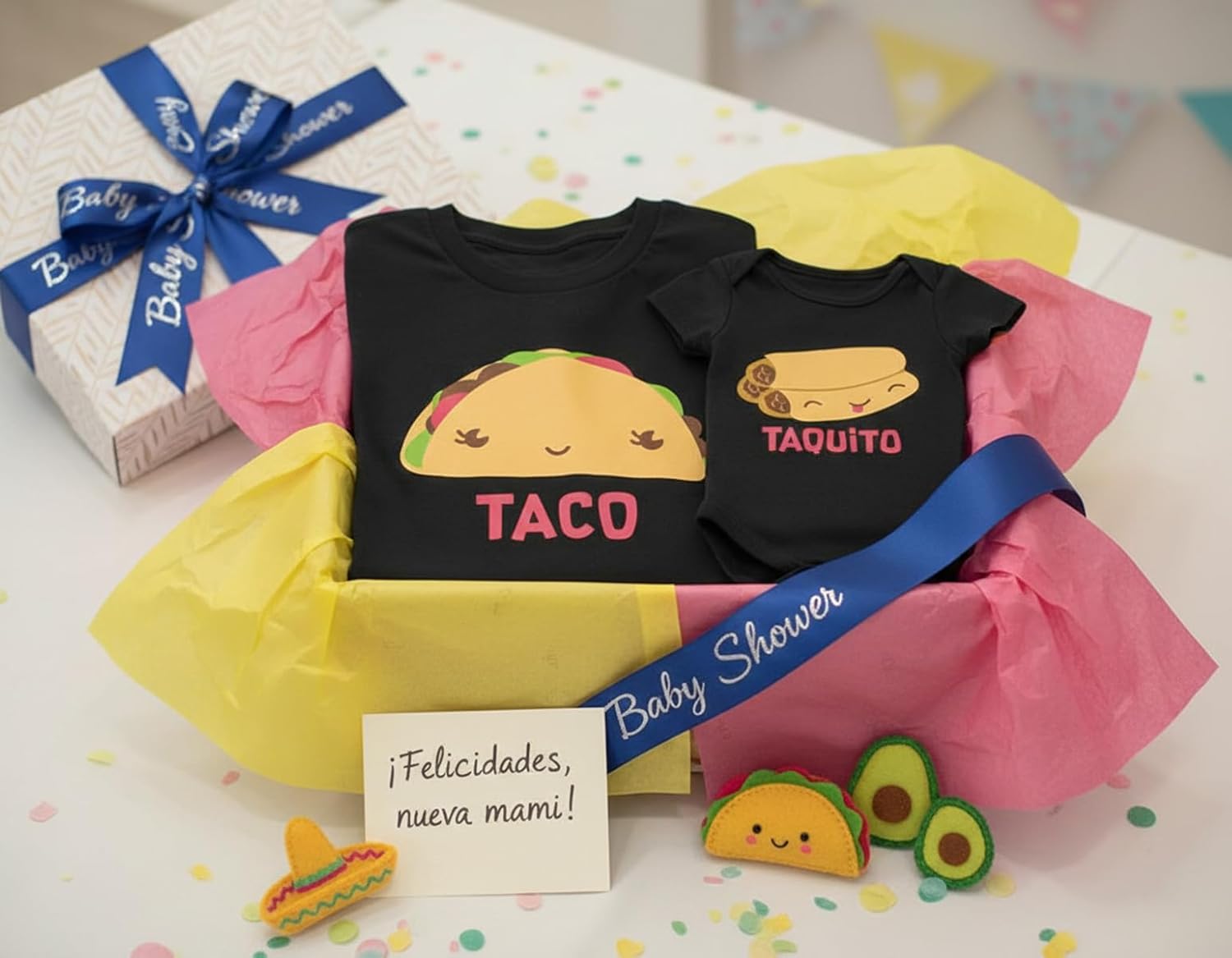 Tstars Taco & Taquito Mommy and Me Matching Shirts, Funny Mom and Baby Gift for Baby Shower or First Mother's Day