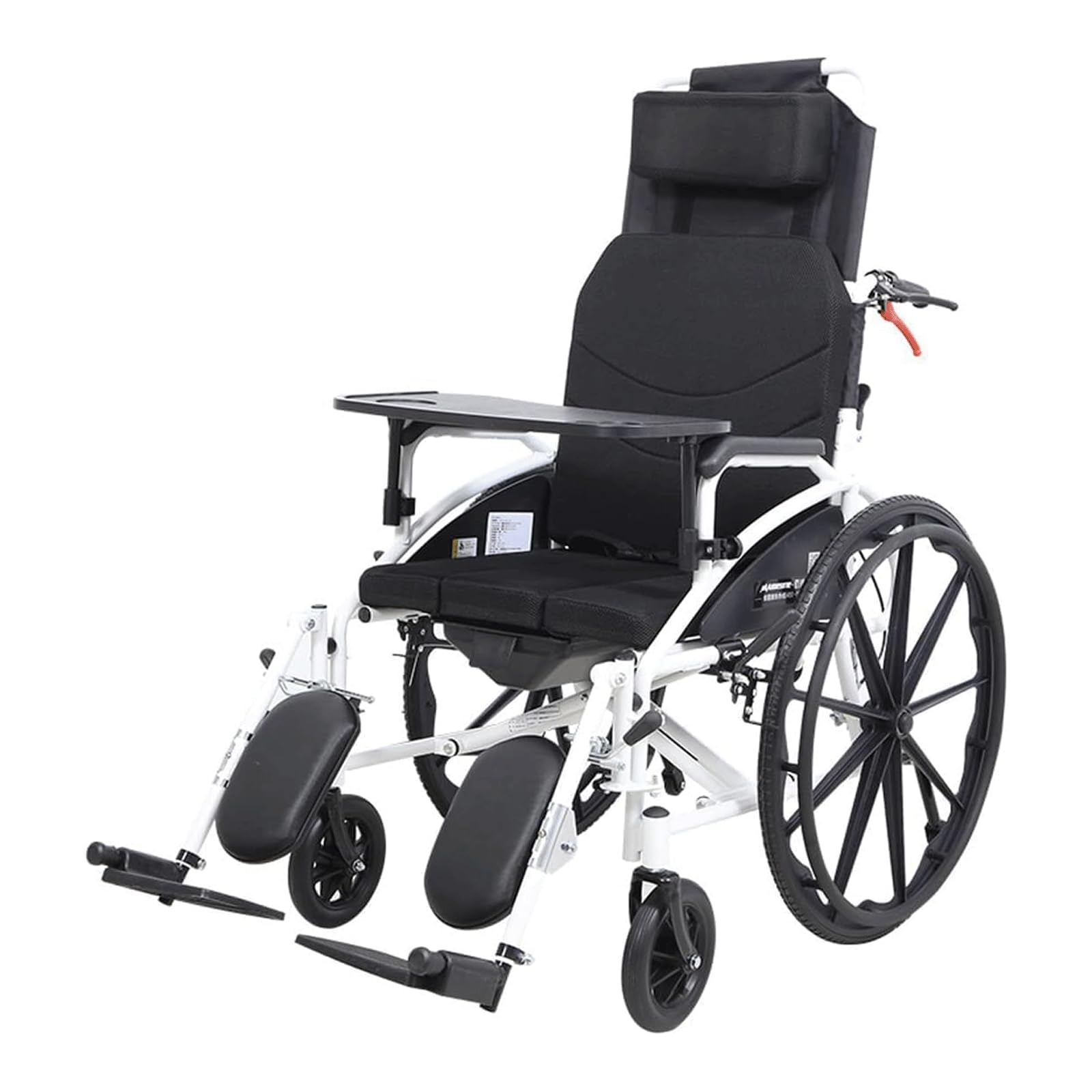 Sillas de Ruedas Ligeras Sillas de Ruedas de Aluminio con Respaldo Alto Reposacabezas extraíble Sillas de Ruedas reclinables para Transporte Sillas de Ruedas de Viaje
