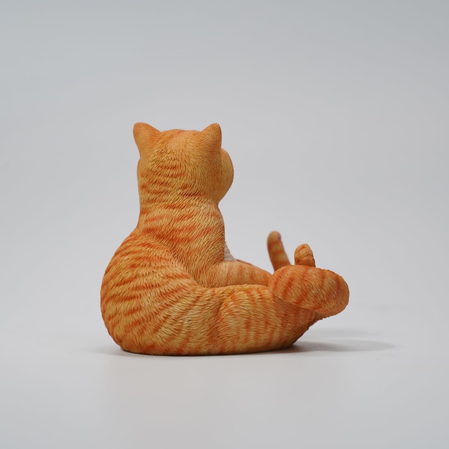 MMOS X JXK White Cat Sitting on Cushion with Intricate Texture Details, Gift for Friends