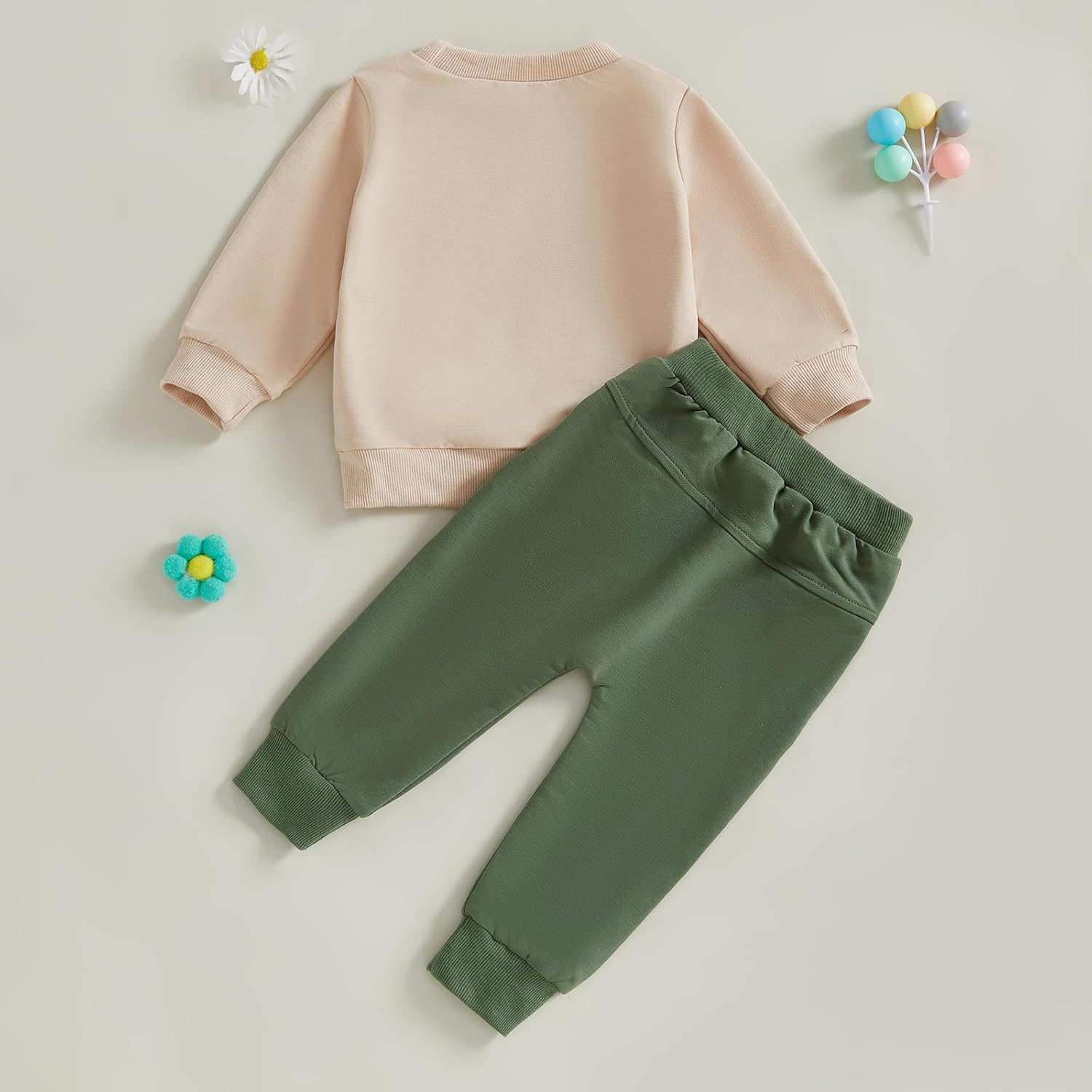 Sejardin Toddler Boy Clothes Baby Fall Winter Outfit Letter Print Long Sleeve Sweatshirts and Stretch Pants 6 12 18 24M Set - Image 3