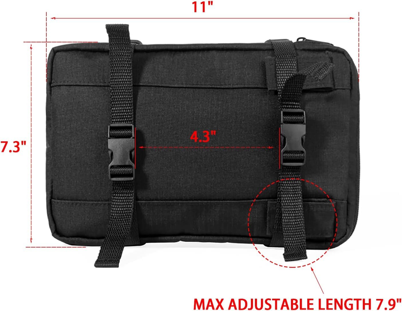 Oldbones Bolsa de Herramientas para Guardabarros Delantero y Horquilla de Motocicleta, para Dirt Bike y Manillar Con Broches