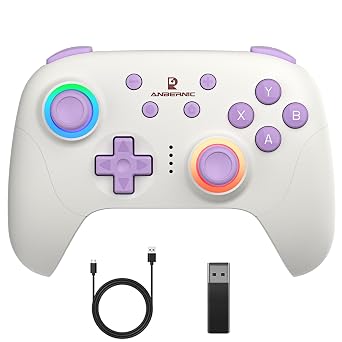 GiipGoop RG P01 Wireless Gaming Controller RG P01 Controllers Gamepad for PC Plug and Play Gaming Gamepad with Hall Effect/Triggers Joystick rg p01 Game Controller Switch/PC/Steam/Android/IOSWhite