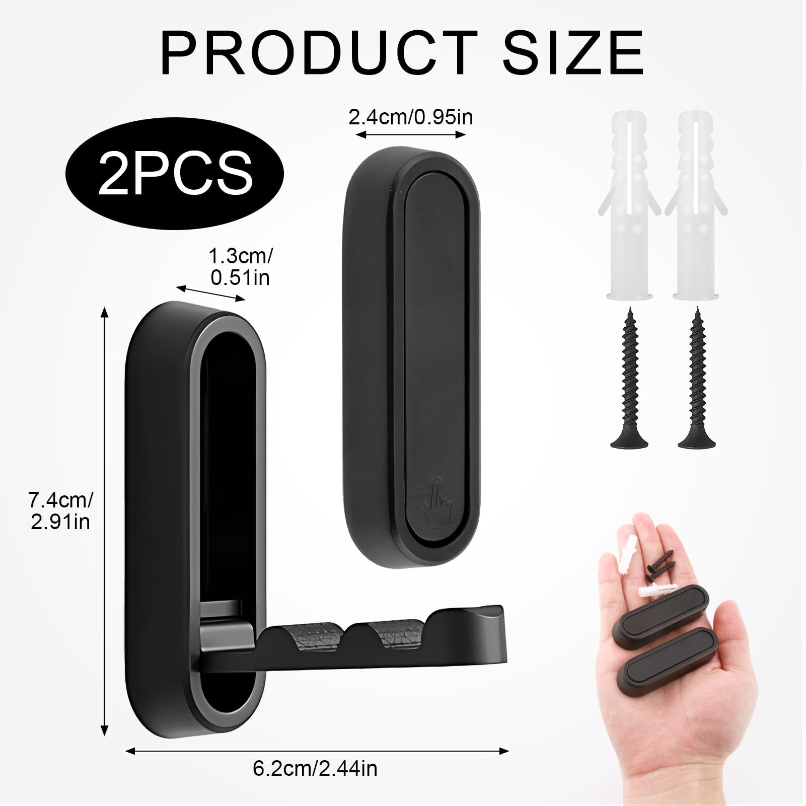 SOSOLOVE Crochet Mural Pliables, 2 Pièces Crochets Vêtements