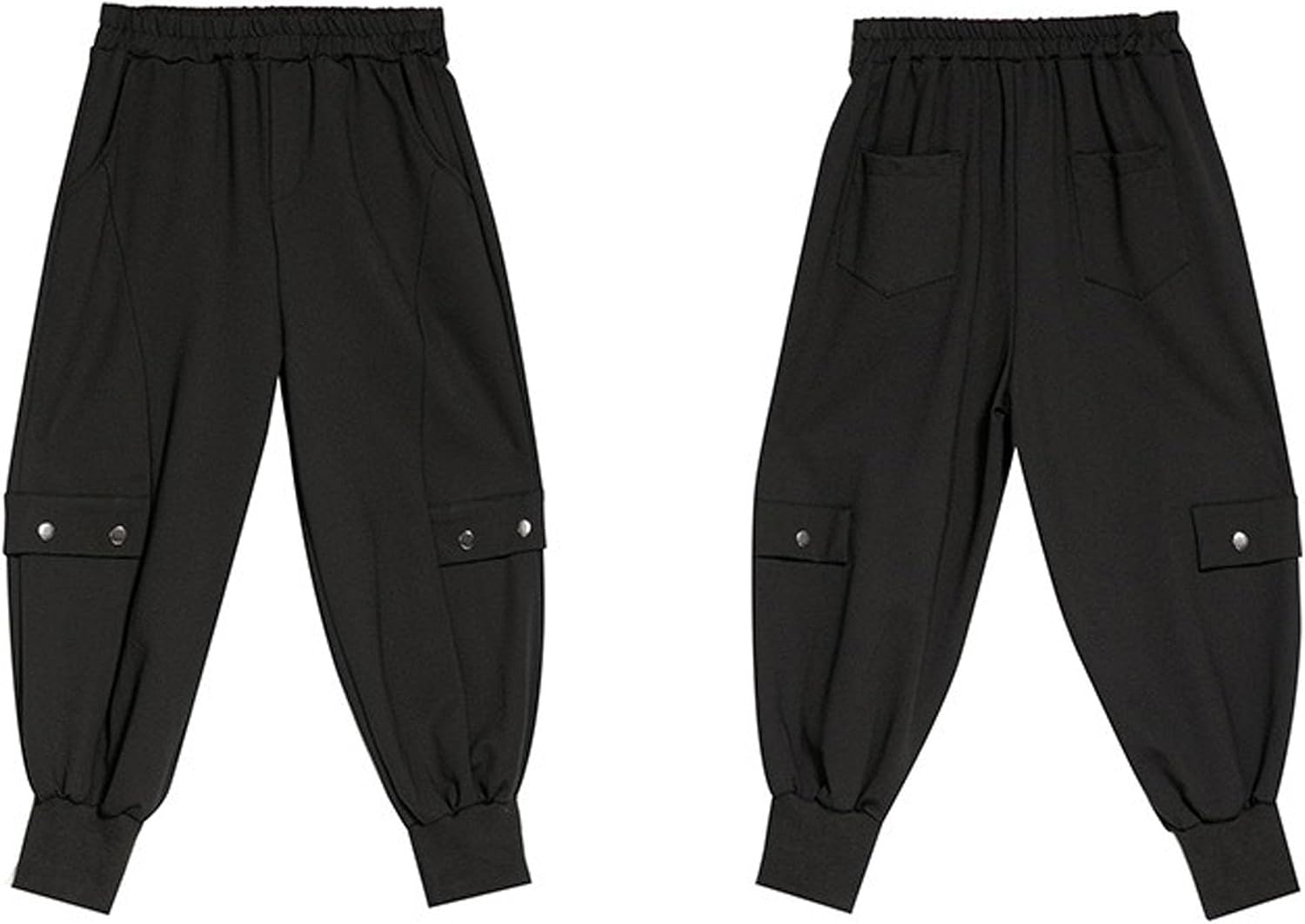 MEINVQIAOTI Black Cargo Pants for Women Street Dance Harem Pants Lightweight Casual Pants Athletic Baggy Pants for Women