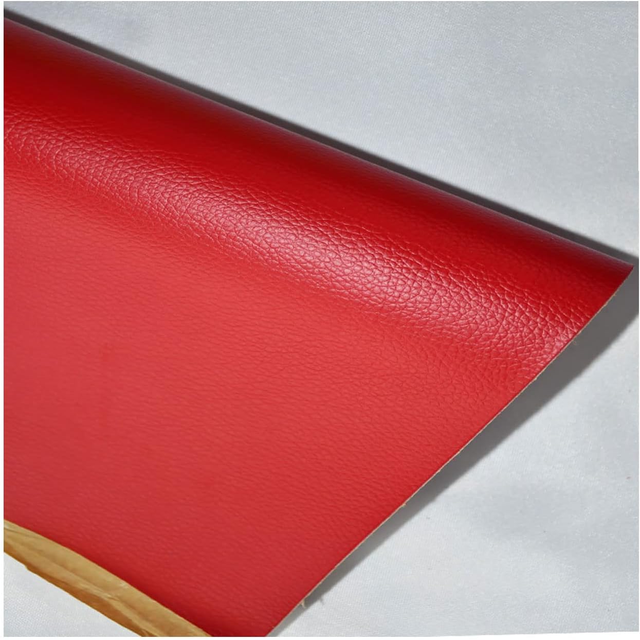 貼るレザー 合皮 生地 ソファー補修シール フェイクレザー生地 厚さ0 8mm 補修テープ 接着性 耐久 防水 ソファ 修理用 お気に入 車シートカバー 54 3x118in 財布 バッグ Size 1 38x3m 赤 家具 幅138cm