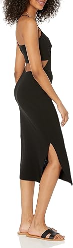 Miniatura 3 de The Drop Womens Zuri Fitted Cut-Out One Shoulder Maxi Sweater Dress