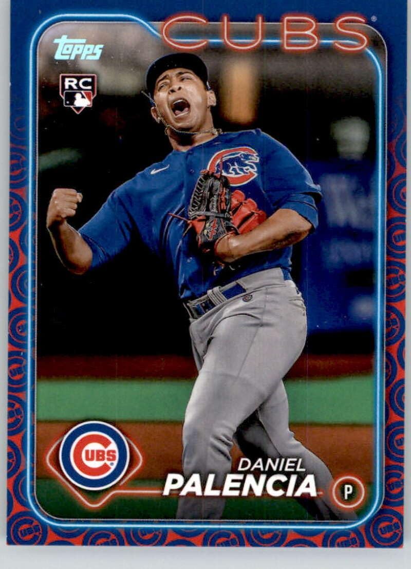 2024 Topps Team Color Border Variation #178 Daniel Palencia RC Rookie Card Chicago Cubs Team Card Official MLB Baseball Card in Raw (NM or Better) Condition