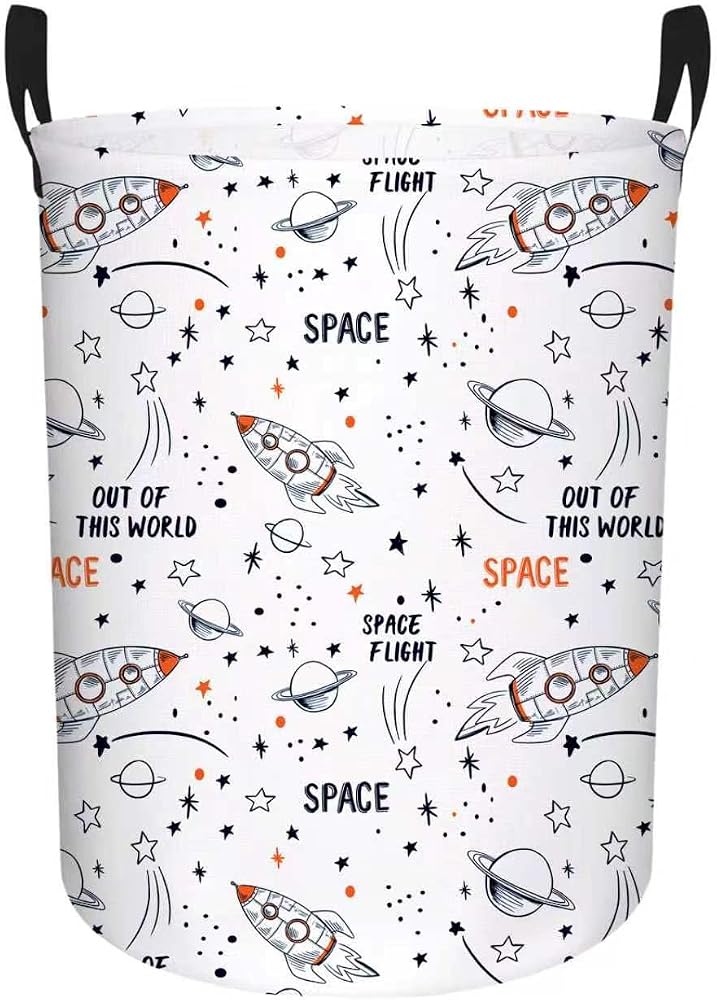Space Themed Hamper 세탁 바구니 어린이 방 장식 — 사진 1