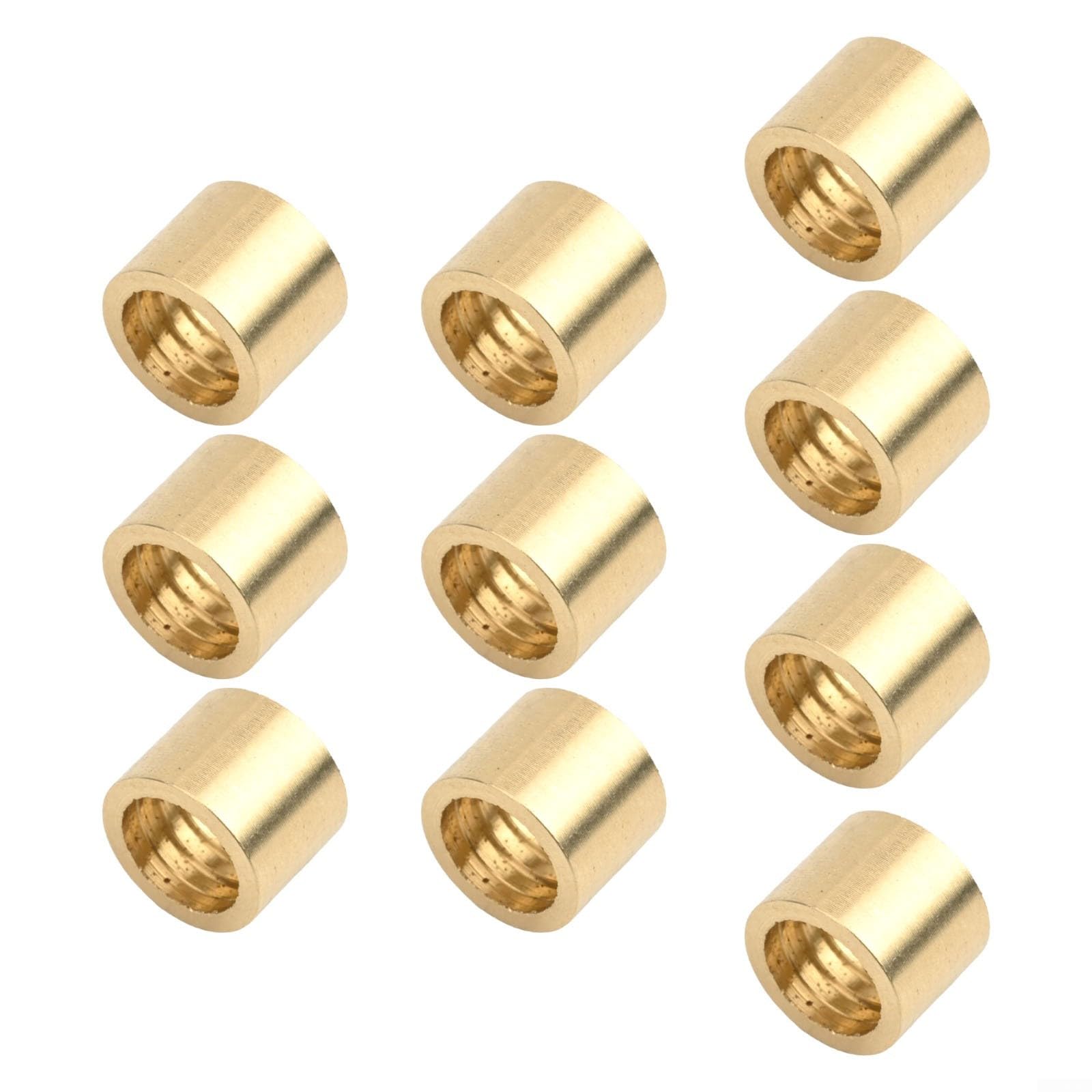 10pcs Billiards Cue Maintenance Accessories Brass Ferrules for Cue Tips (11mm)