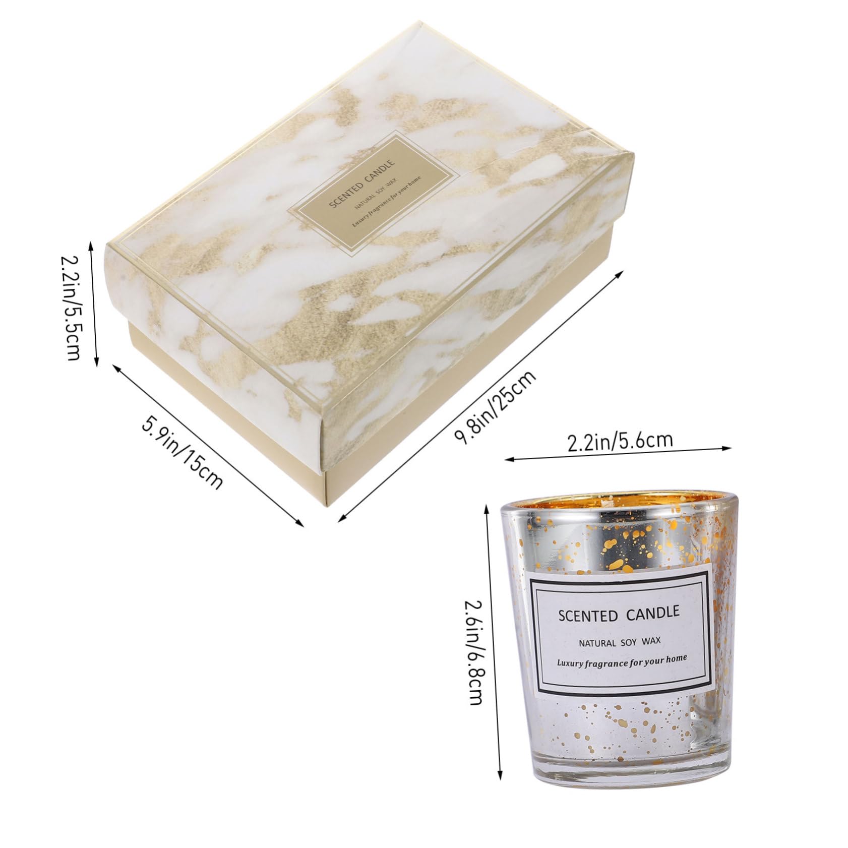 HOODANCOS 2pcs Aromatic Candle Scented Desktop for Relaxation and Ambiance for Home Decor and Clean Burning Natural Ingredients Fresh Floral and