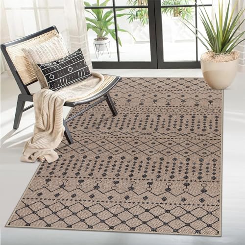 Tapete beige 3x5 para cocina y sala Lahome